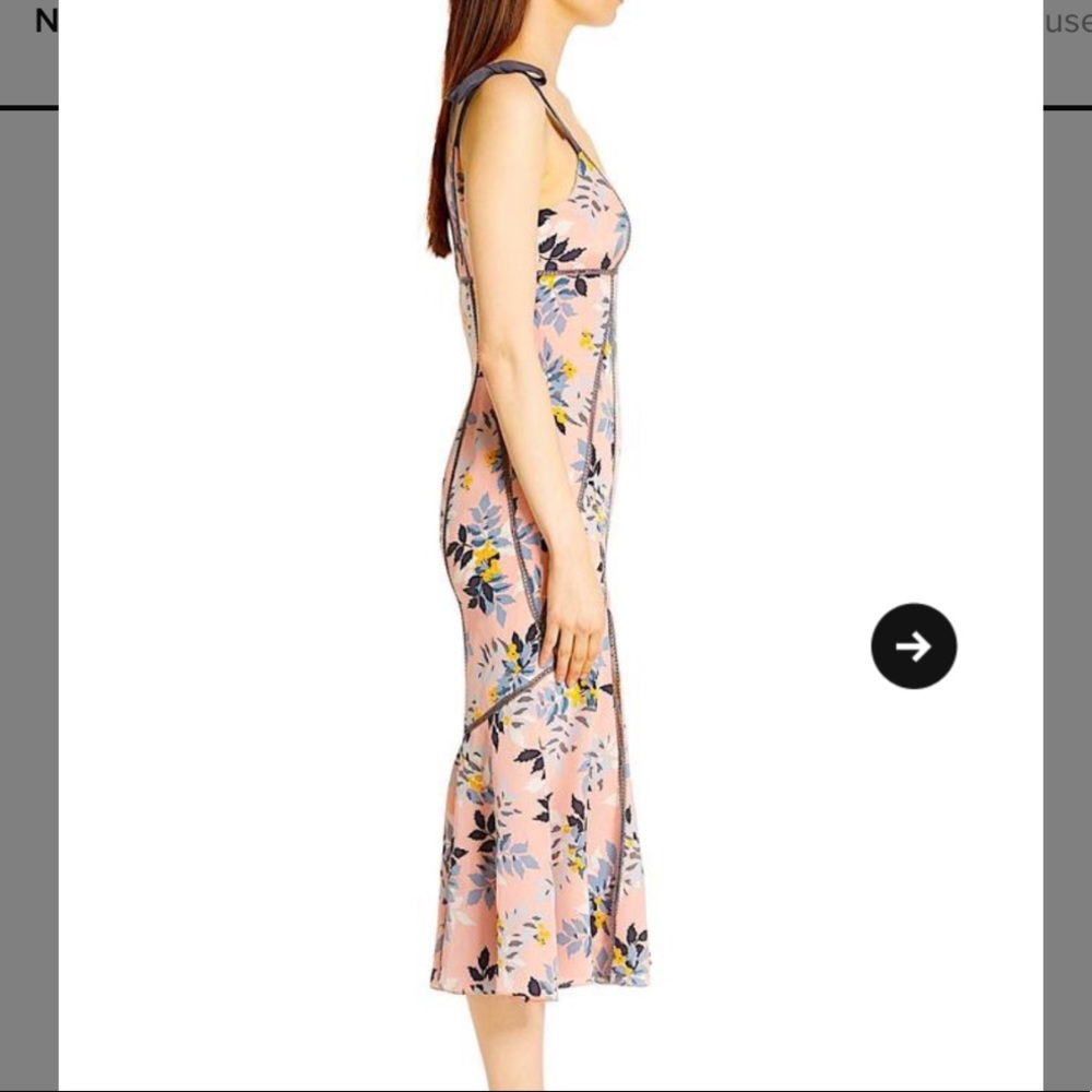 Brand New! CINQ A SEPT Pink Ainsley Silk Dress - Picture 6 of 7